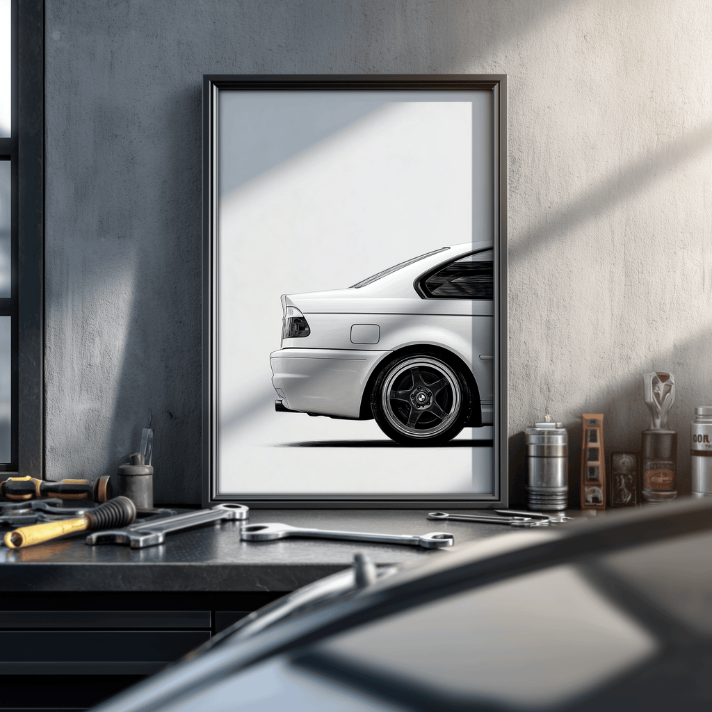 BMW E46 Rear Detail Poster – Iconic M Performance Wall Art (Digital Download)