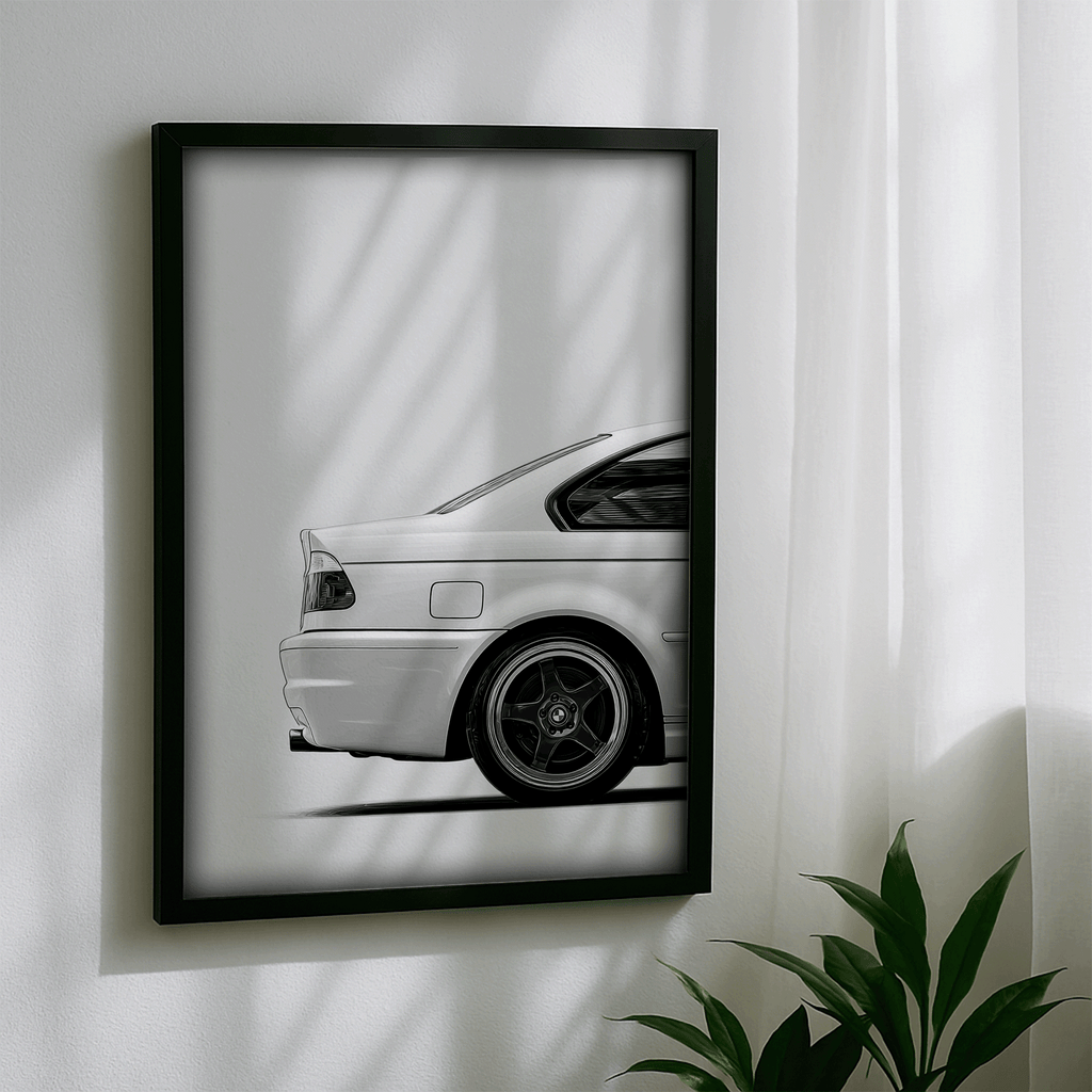 BMW E46 Rear Detail Poster – Iconic M Performance Wall Art (Digital Download)