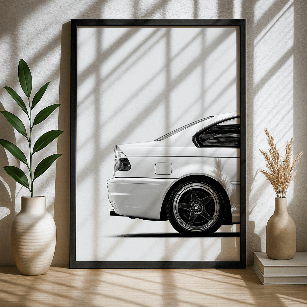 BMW E46 Rear Detail Poster – Iconic M Performance Wall Art (Digital Download)