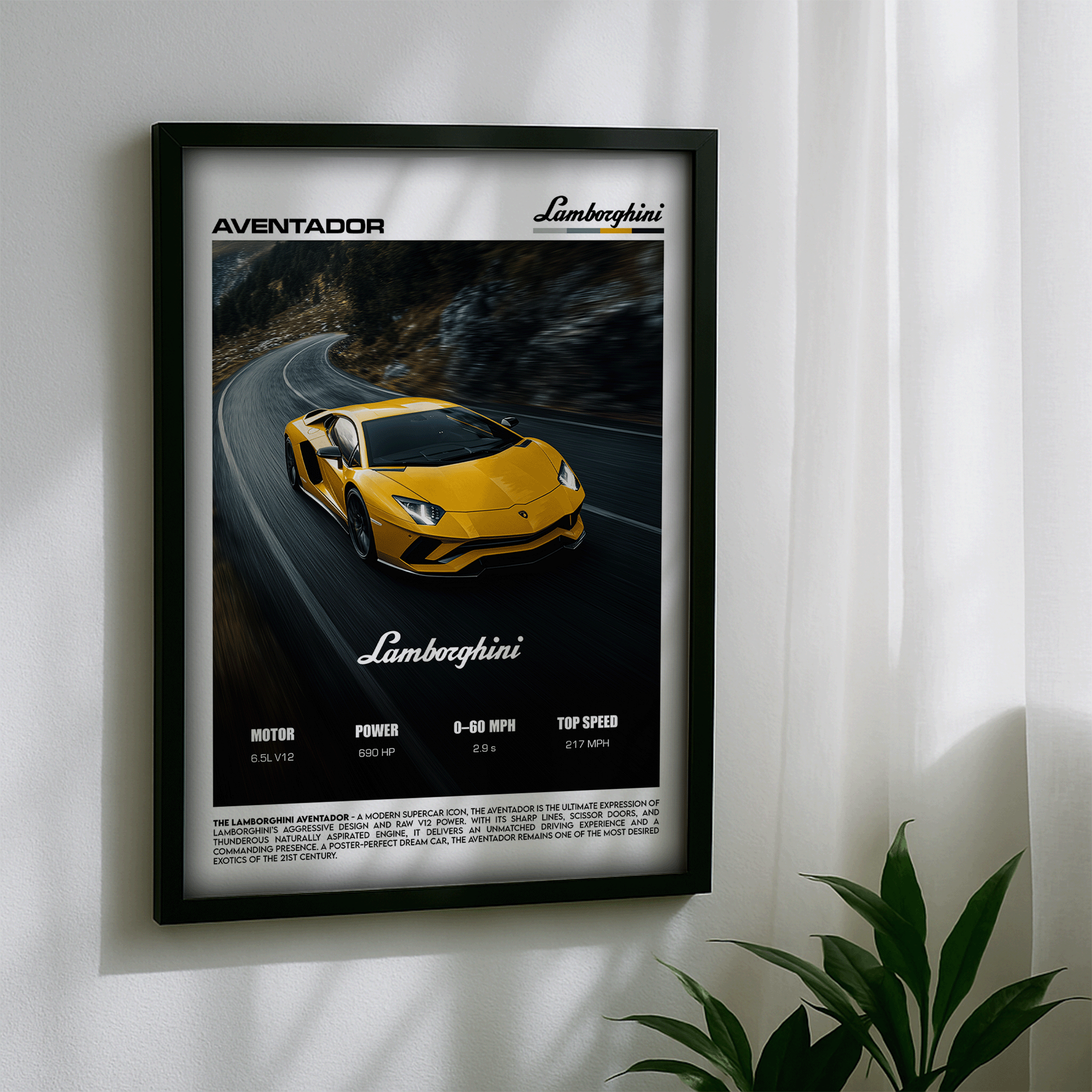 Lamborghini Aventador Poster – V12 Supercar Performance Wall Art (Digital Download)