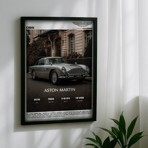Aston Martin DB5 Poster – Timeless British Icon Wall Art (Digital Download)
