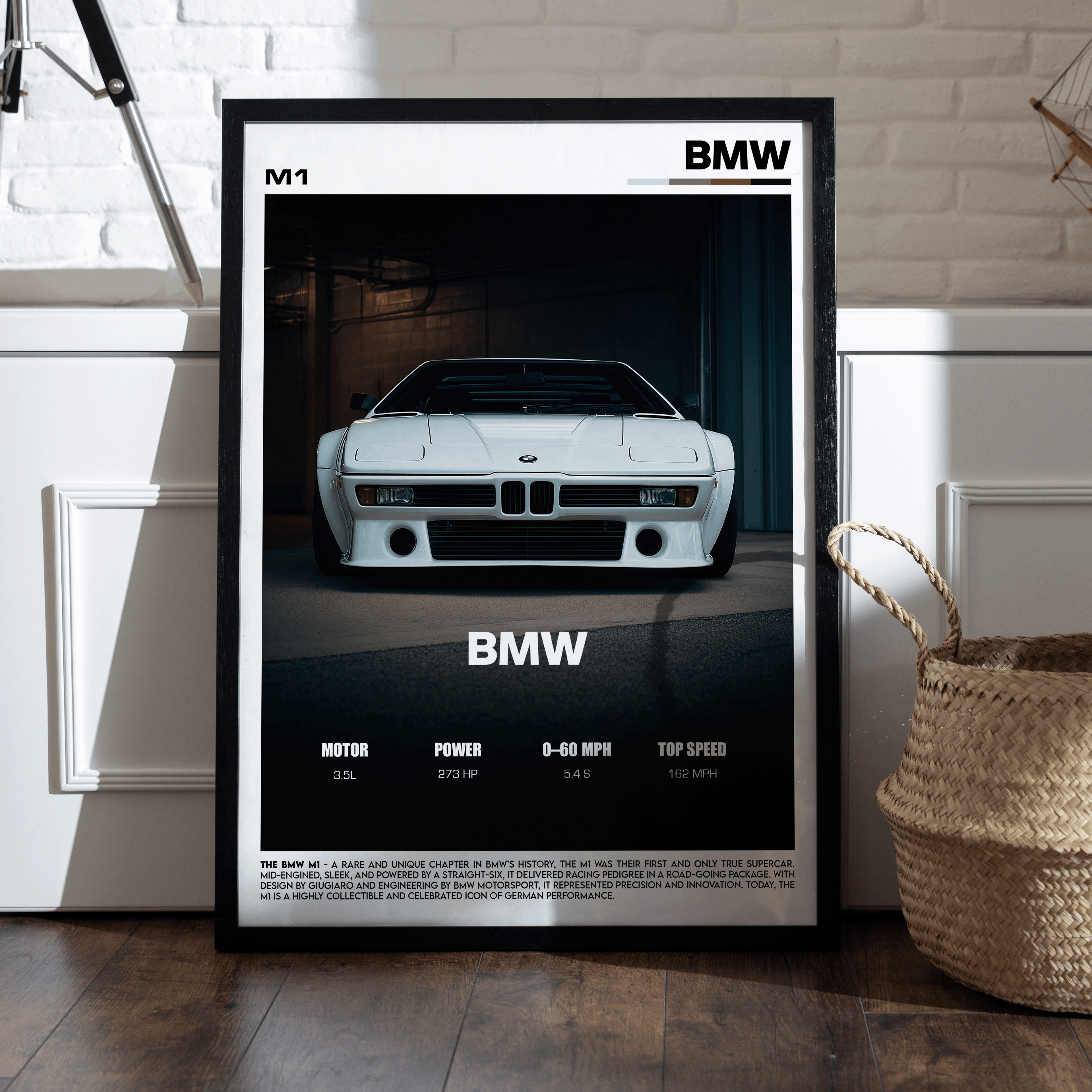 BMW M1 Poster – Legendary BMW Supercar Wall Art (Digital Download)