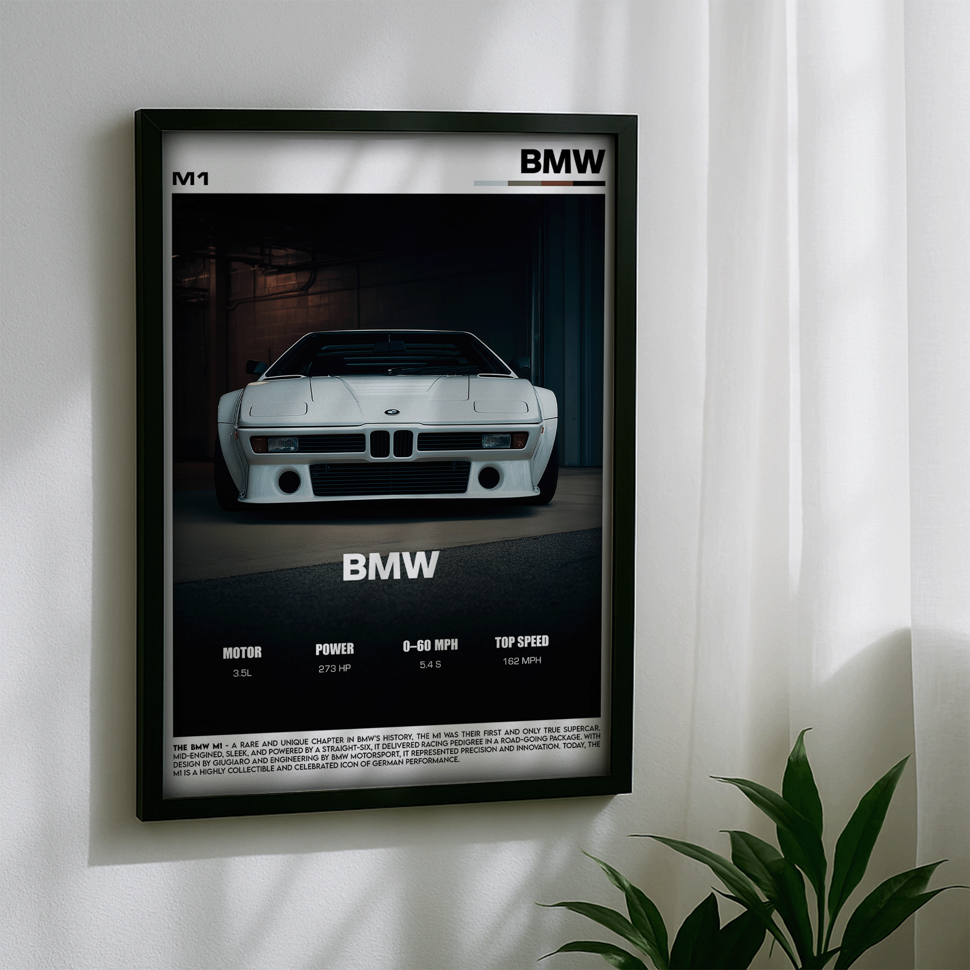 BMW M1 Poster – Legendary BMW Supercar Wall Art (Digital Download)