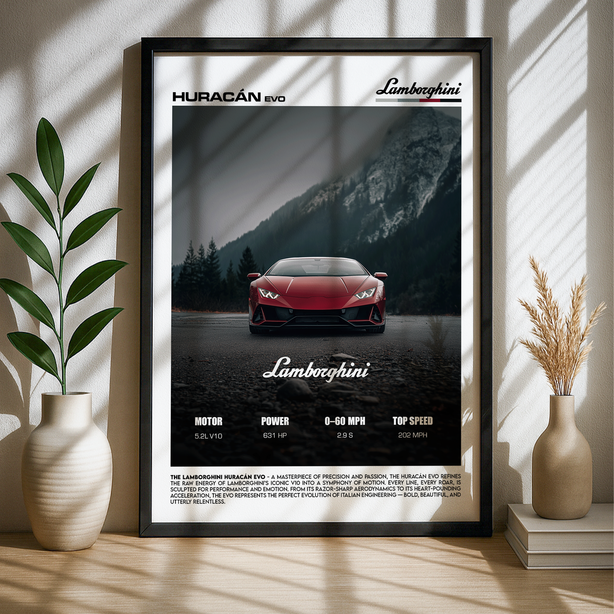 Lamborghini Huracán Poster – Modern Supercar Performance Wall Art (Digital Download)