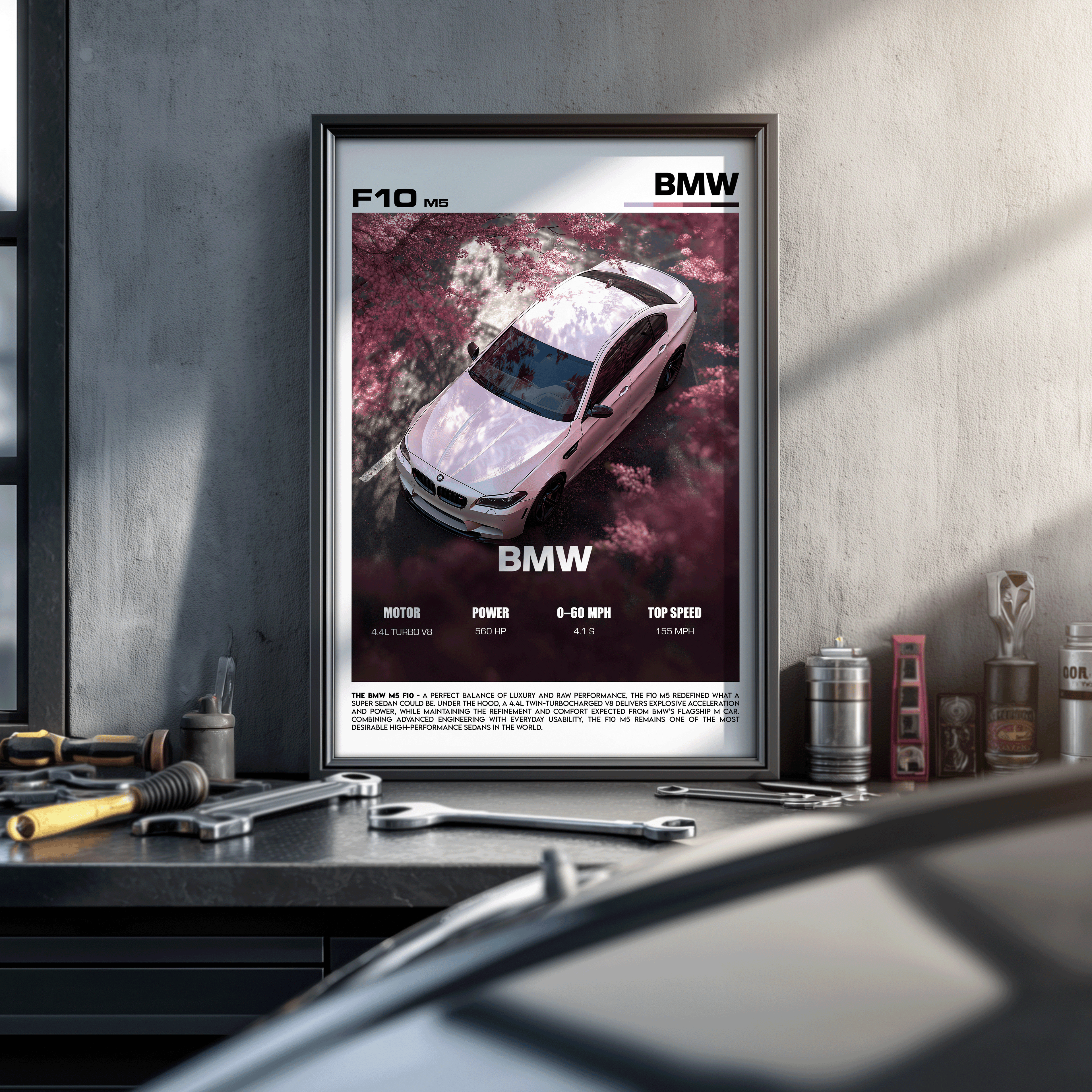 BMW F10 M5 Poster – Luxury Super Sedan Performance Car Wall Art (Digital Download)