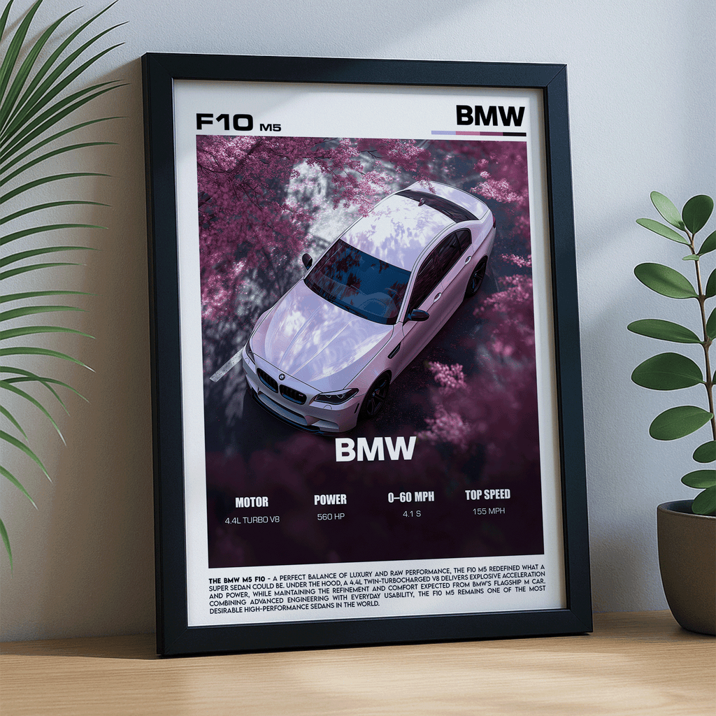 BMW F10 M5 Poster – Luxury Super Sedan Performance Car Wall Art (Digital Download)
