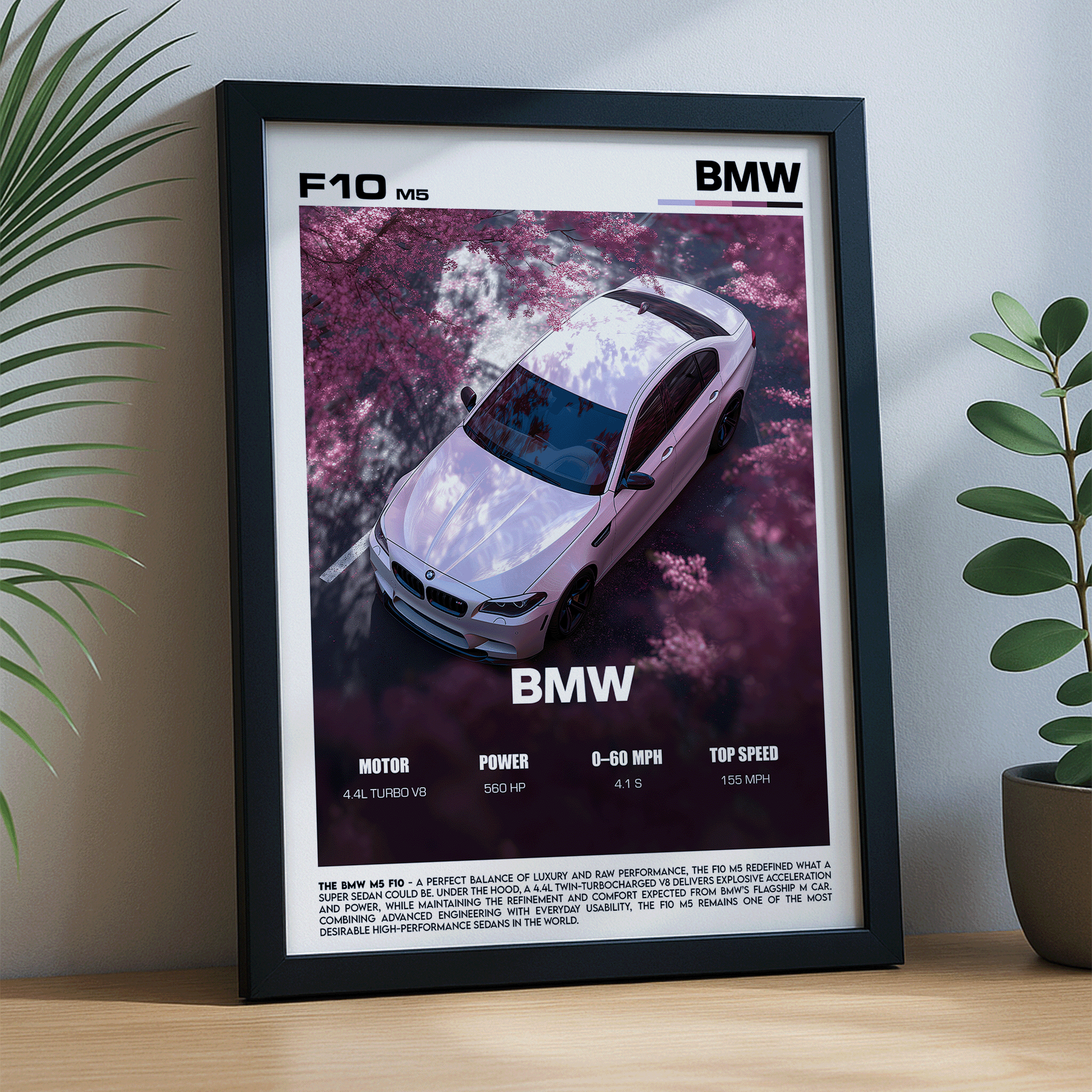 BMW F10 M5 Poster – Luxury Super Sedan Performance Car Wall Art (Digital Download)