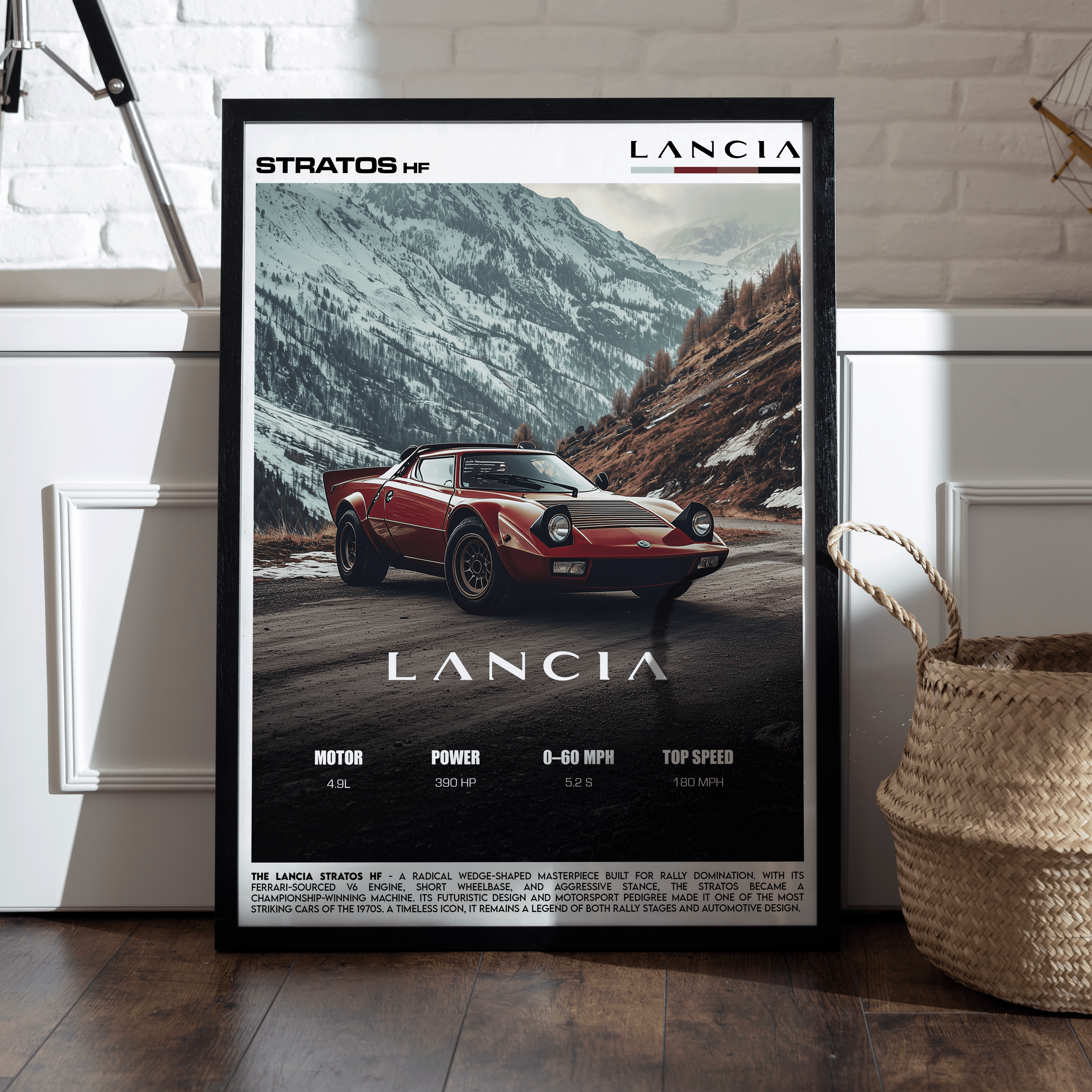 Lancia Stratos Poster – Iconic Rally Legend Performance Wall Art (Digital Download)