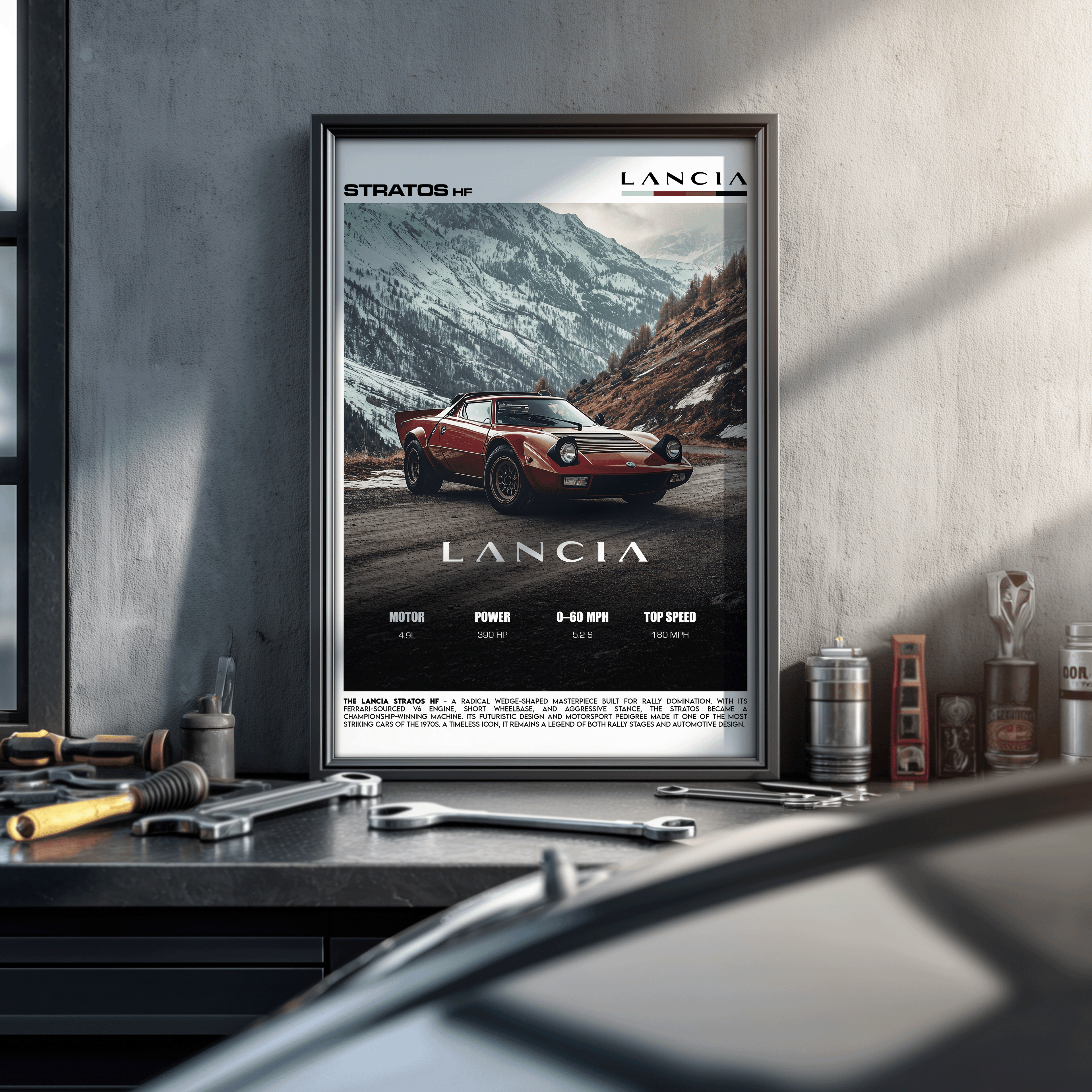 Lancia Stratos Poster – Iconic Rally Legend Performance Wall Art (Digital Download)