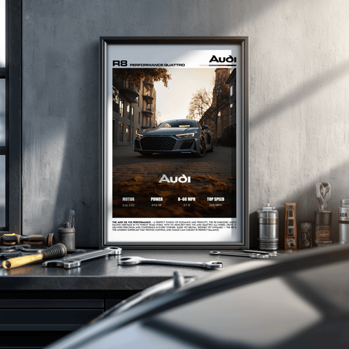 Audi R8 V10 Poster – German Supercar Performance Wall Art (Digital Download)