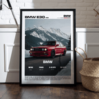 BMW E30 M3 Poster – Classic Motorsport Icon Car Wall Art (Digital Download)