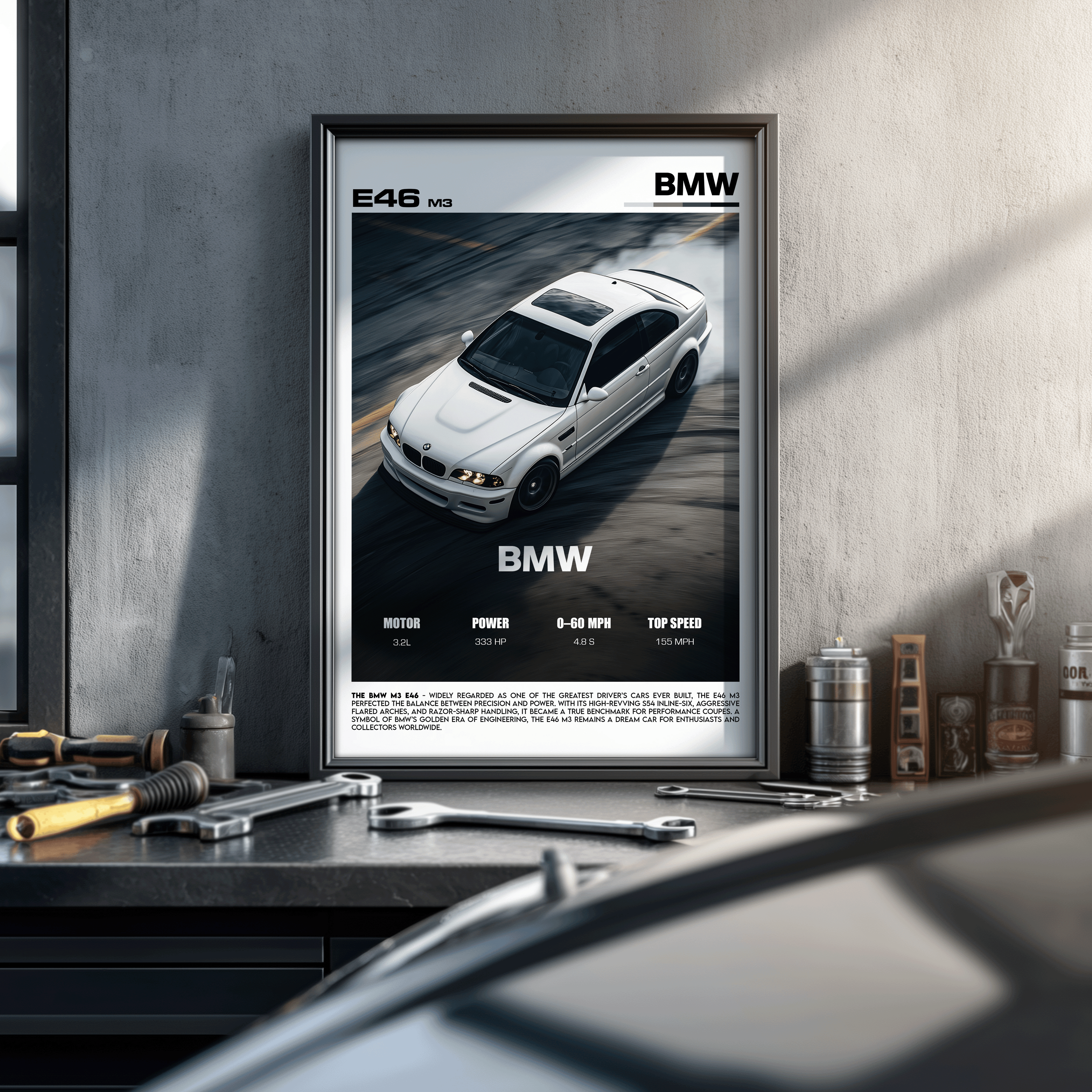 BMW E46 M3 Poster – Legendary Driver’s Car Performance Wall Art (Digital Download)
