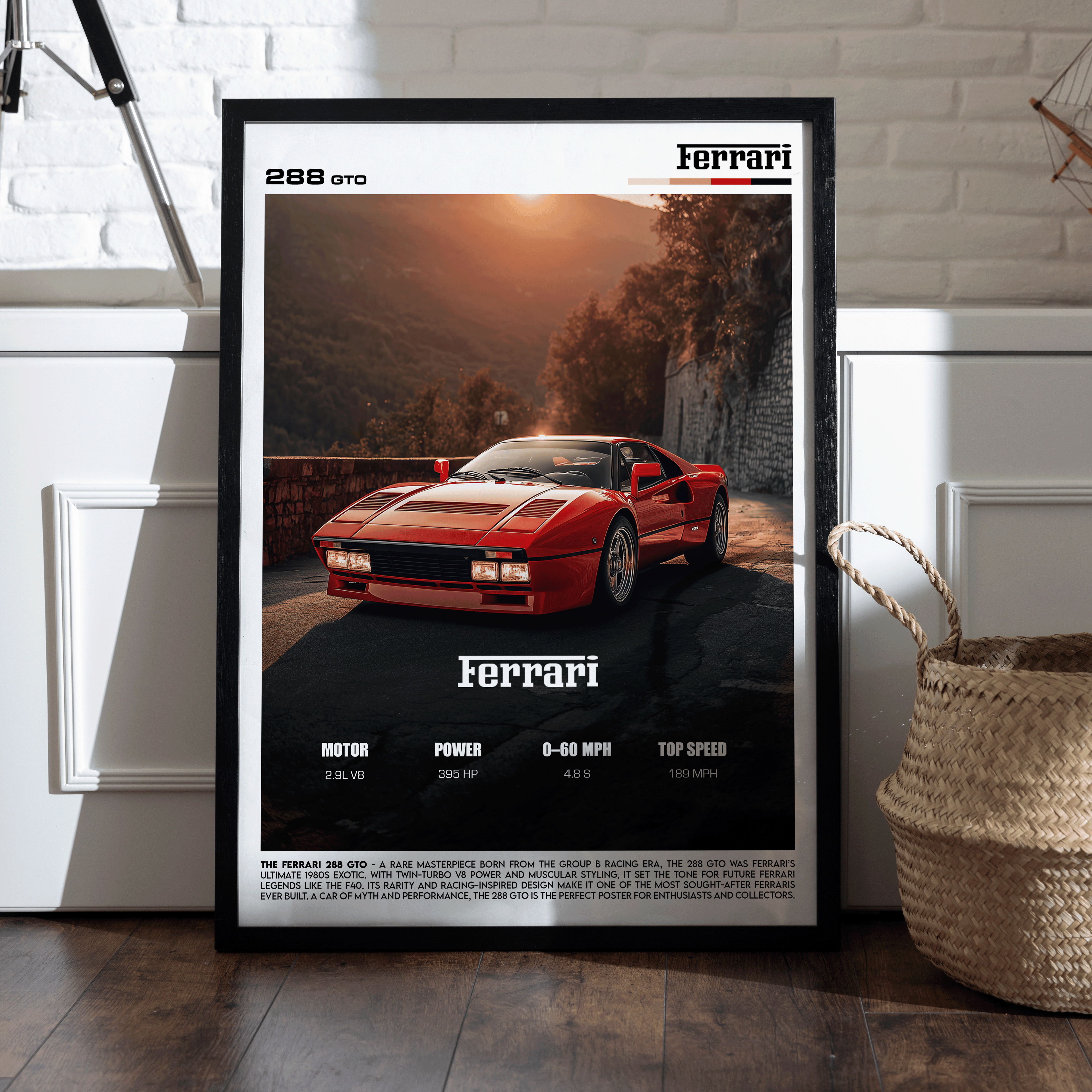 Ferrari 288 GTO Poster – Legendary Homologation Supercar Wall Art (Digital Download)
