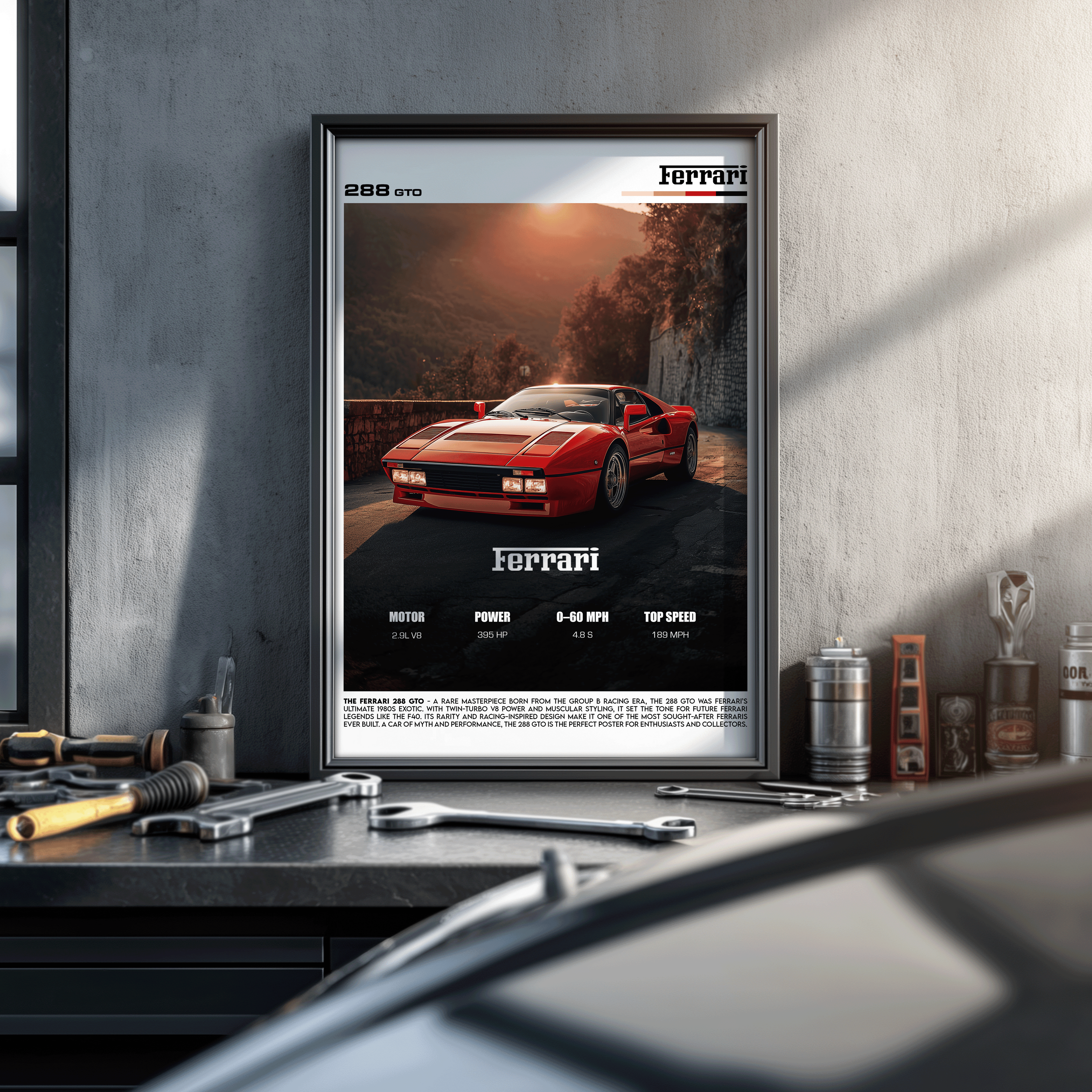 Ferrari 288 GTO Poster – Legendary Homologation Supercar Wall Art (Digital Download)