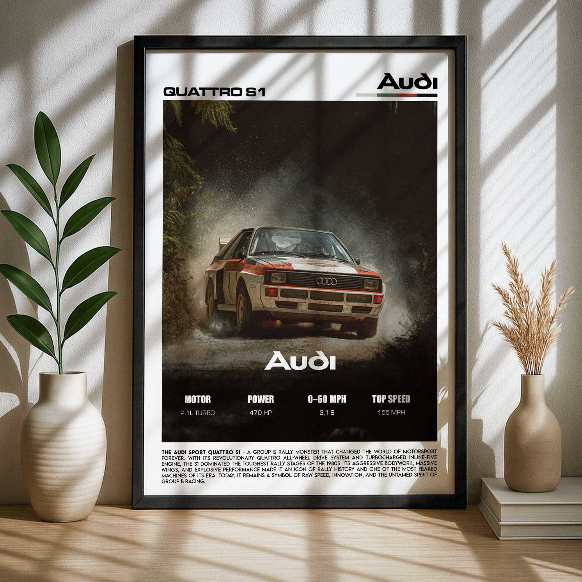 Audi Sport Quattro S1 Poster – Legendary Group B Rally Performance Wall Art (Digital Download)