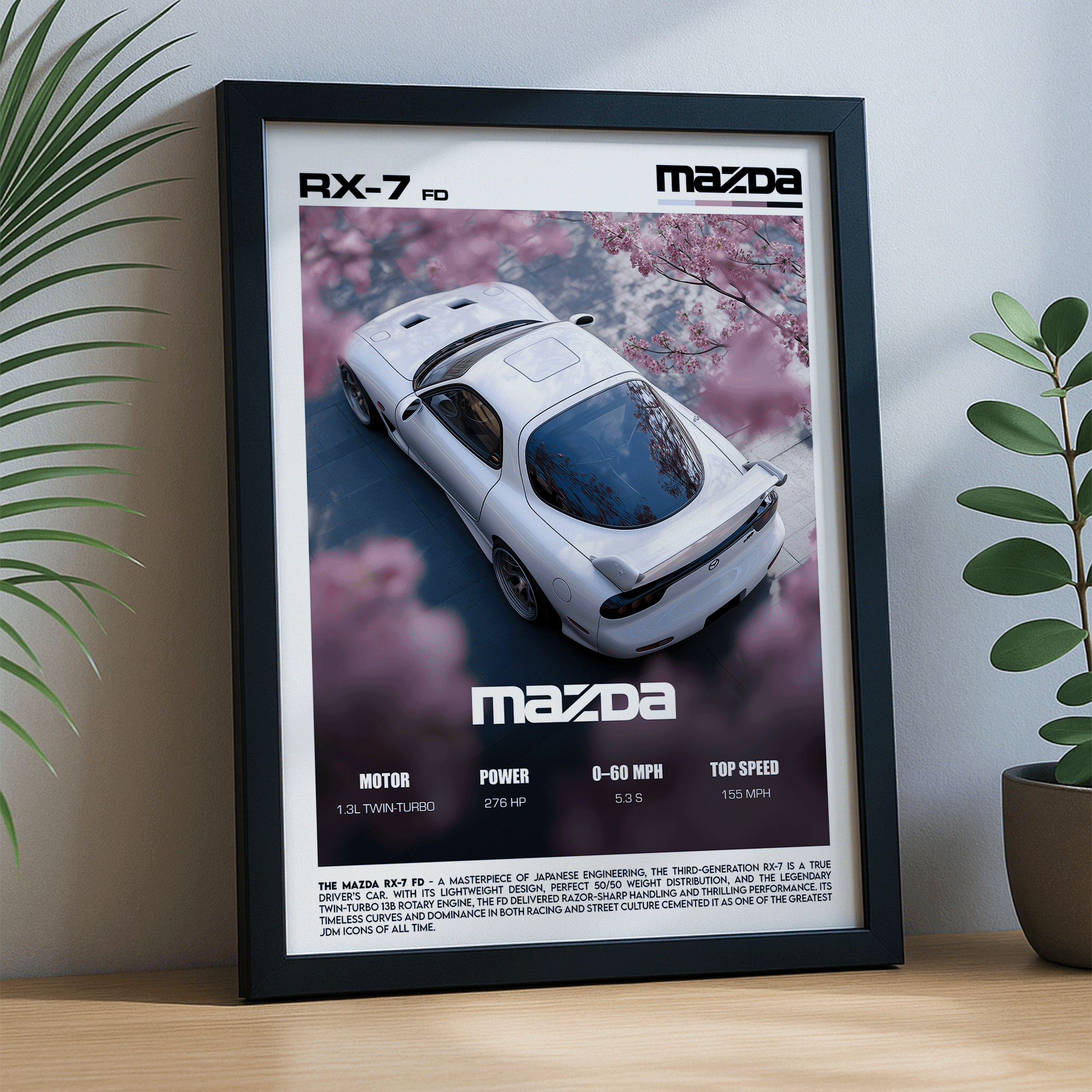 Mazda RX-7 FD Poster – Legendary Rotary JDM Performance Car Wall Art (Digital Download)